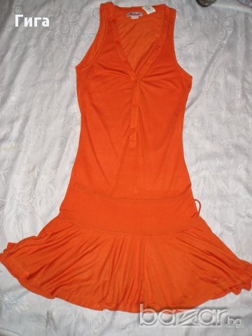 Оранжева трикотажна рокля на Кillah M-ka, снимка 1 - Рокли - 18151724