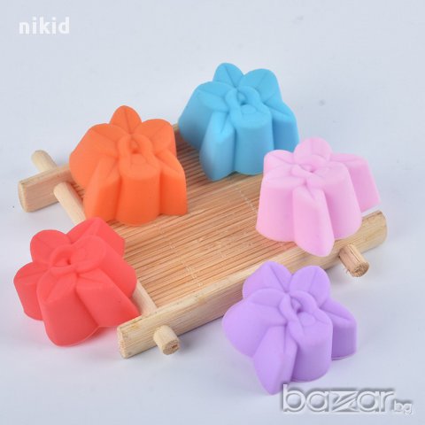 орхидея бонбон калъп силиконов молд декор украса торта мъфин фондан гипс сапун тесто