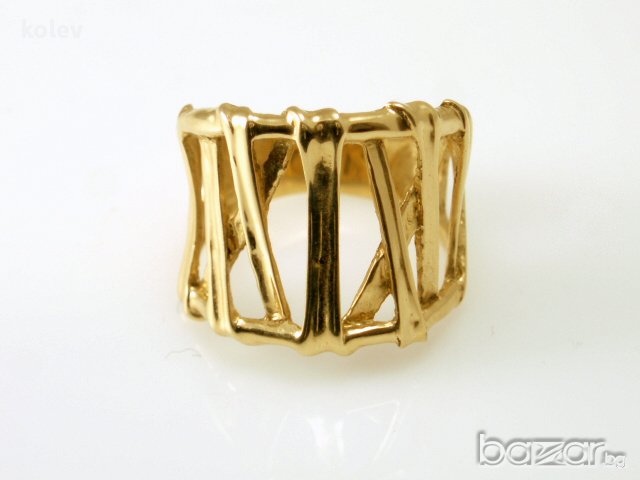 Златен пръстен - мрежа - 5.05 грама/размер №59, снимка 2 - Пръстени - 11164968
