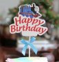  влакчето Томас Thomas  Happy Birthday Рожден ден картонен топер клечка за украса торта кексче декор