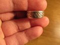 Стар Мъжки сребърен пръстен старинна халка - ръчна изработка  с маркировка 