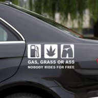Стикер за кола - Gas Grass or Ass, снимка 6 - Аксесоари и консумативи - 16181853