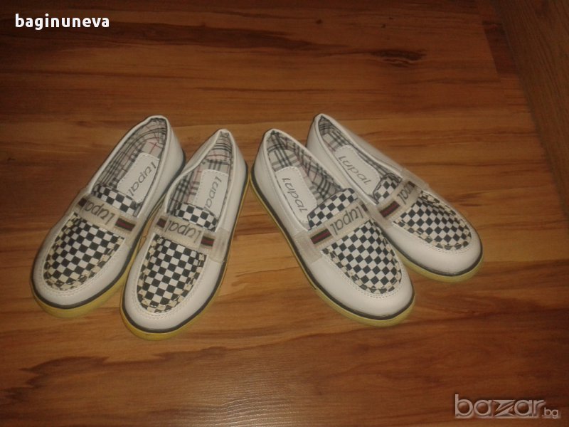 Нови детски бели кожени мокасини - 29 и 30 номер, снимка 1