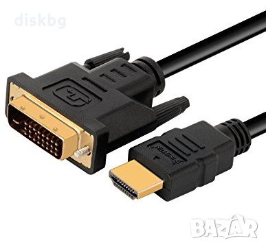 Нов кабел HDMI на DVI 3 метра - видео кабели, снимка 1