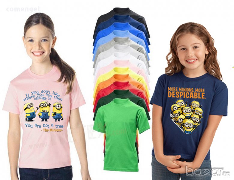 NEW! Детски тениски THE MINIONS / МИНЬОНИ с ANIME принт! Поръчай модел с ТВОЯ идея!, снимка 1