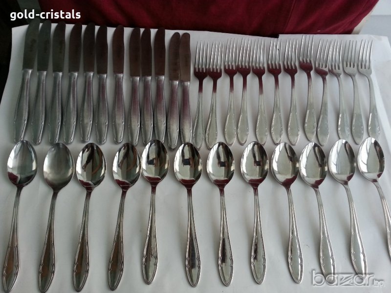 ретро български прибори за хранене  Петко Денев , снимка 1