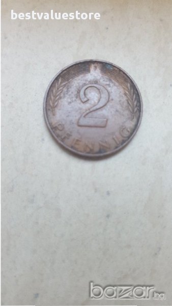 Монета 2 Немски Пфенига 1989г. / 1989 2 German Pfennig Coin-KM# 106a-J# 381a-Schön# 104a, снимка 1