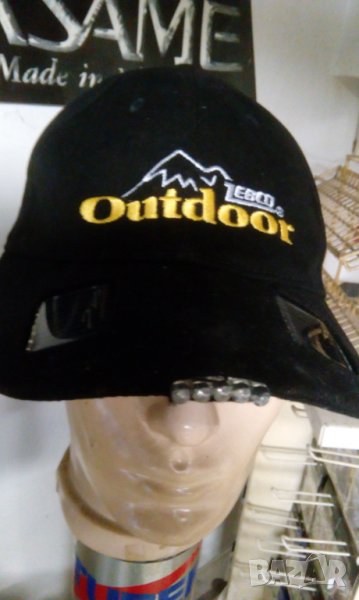 Шапка ZEBCO с интегриран LED челник и соларно захранване, снимка 1