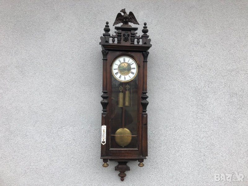 Стенен часовник Gustav Becker Regulator от 1880г., снимка 1