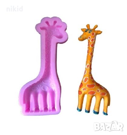 Голям жираф силиконов молд форма за украса торта с фондан шоколад, снимка 1