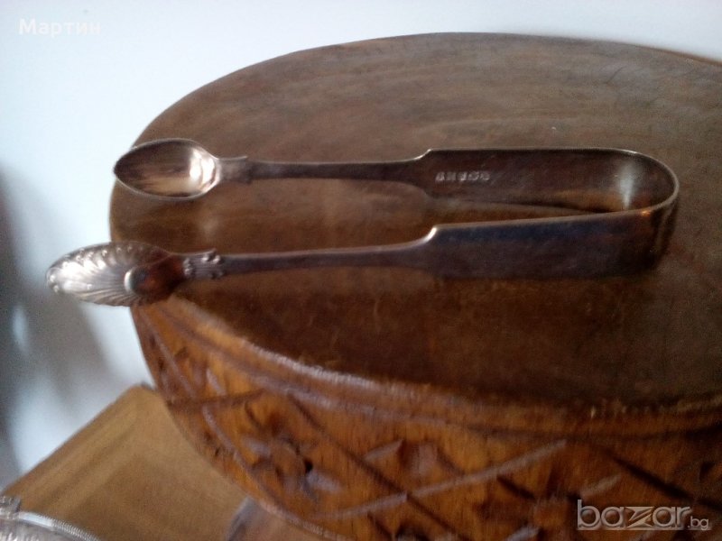 Сребърна масивна  - Щипка за лед   -  1бр. ( 777917) , снимка 1