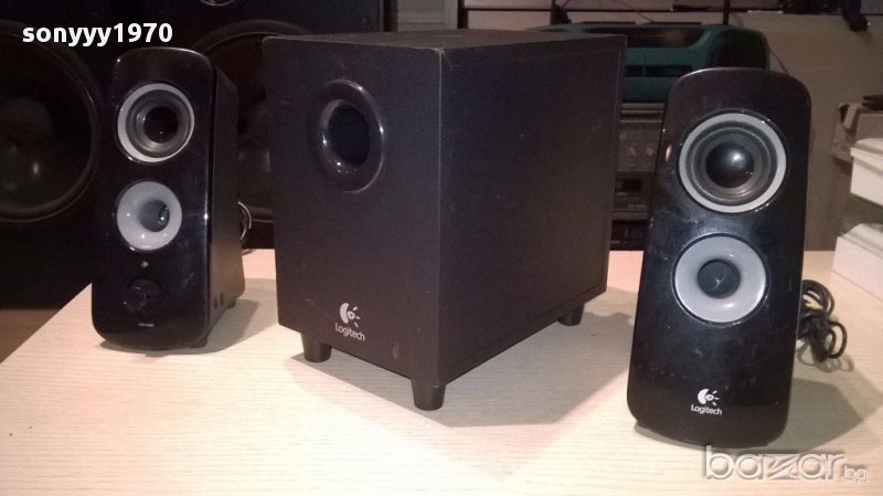 Logitech z323-active subwoofer+2 speakers-внос швеицария, снимка 1