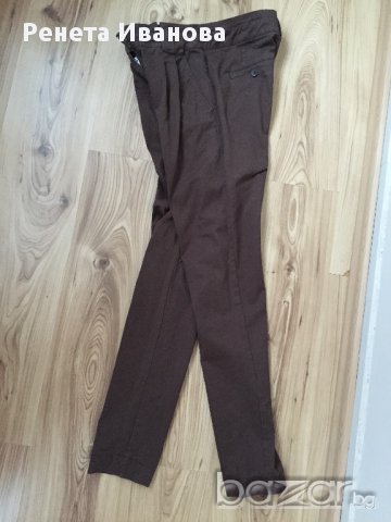 BERSHKA дамски панталон , оригинал, с басти, размер 36, кафяв, много запазен, снимка 5 - Панталони - 11057807