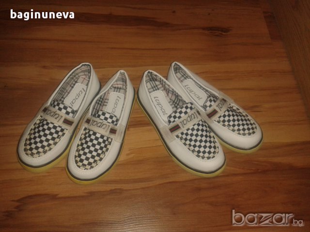 Нови детски бели кожени мокасини - 29 и 30 номер