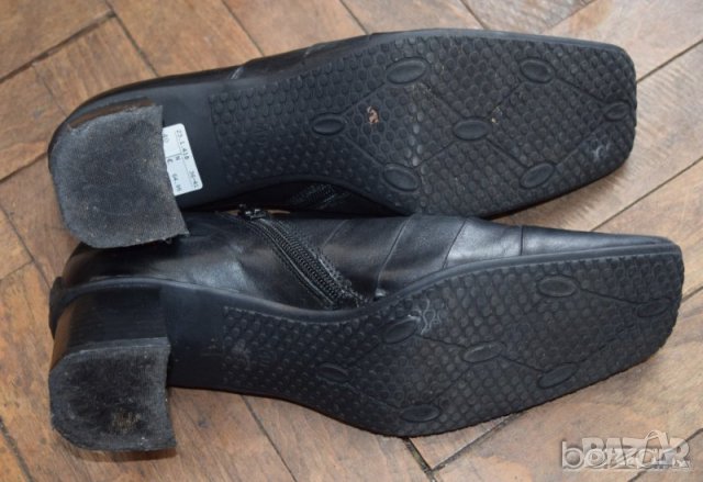 Дамски кожени обувки черни, снимка 4 - Дамски ежедневни обувки - 23438024