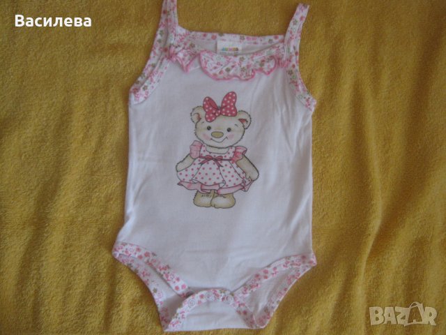 Ново бебешко боди с тънка презрамка 68 размер, снимка 1 - Бодита за бебе - 25436019