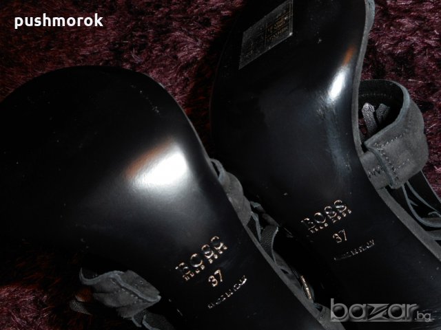 HUGO BOSS Fara Leather Heeled Sandals Fringe Detail, снимка 8 - Дамски обувки на ток - 21294425