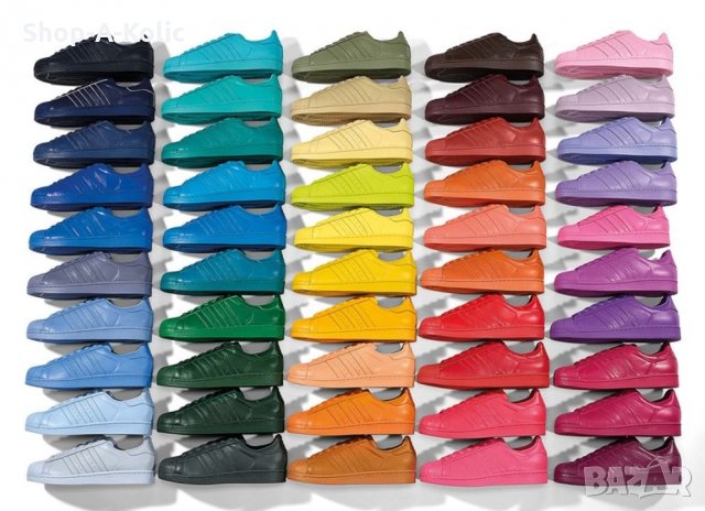 Маратонки adidas X Pharrell Williams Superstar Supercolor Pack-Shade Grey, снимка 12 - Маратонки - 22032236