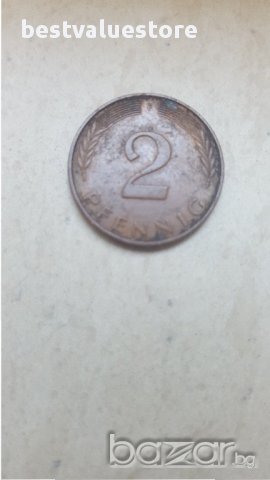 Монета 2 Немски Пфенига 1989г. / 1989 2 German Pfennig Coin-KM# 106a-J# 381a-Schön# 104a