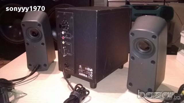 Logitech z323-active subwoofer+2 speakers-внос швеицария, снимка 4 - Ресийвъри, усилватели, смесителни пултове - 14103584