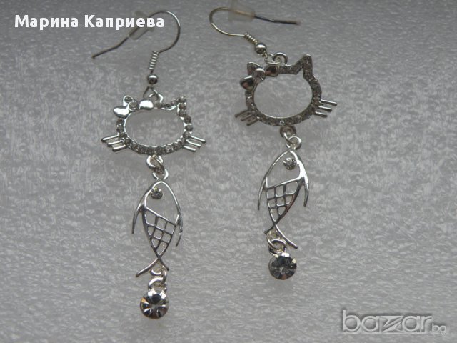 Обеци "Hello Kitty" - рибар /С-24/