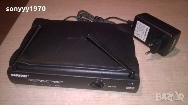 shure приемник за профи микрофон с адаптер, снимка 3 - Микрофони - 25155456