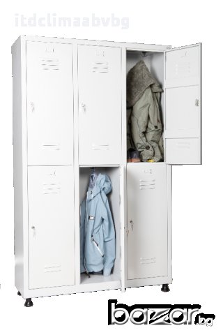 Метален шкаф за дрехи за 6 души-200/120/40 см . , снимка 2 - Гардероби - 18056930