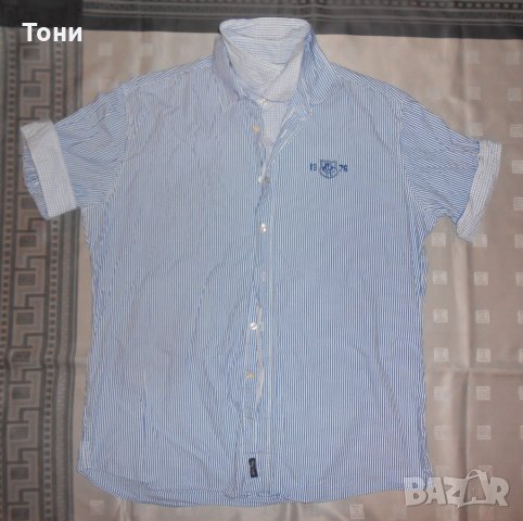 Мъжка риза с къс ръкав и двойна яка McNeal, снимка 2 - Ризи - 22421993