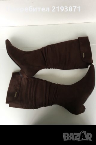 Равни велурени остри ботуши Maria Mare номер 38, снимка 9 - Дамски ботуши - 24290458