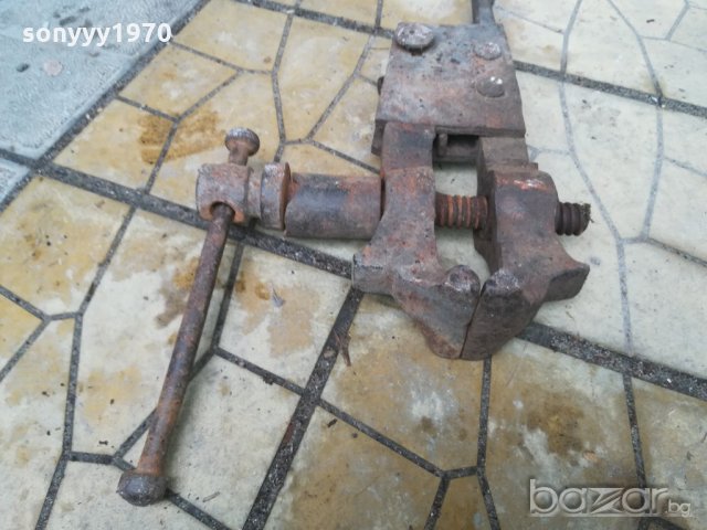 поръчано-ковашко голямо старо менгеме-50х30х10см-метално, снимка 16 - Антикварни и старинни предмети - 20831388