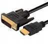 Нов кабел HDMI на DVI 3 метра - видео кабели, снимка 1 - Кабели и адаптери - 22223856