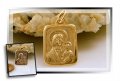  Златен медальон Богородица с Младенеца (малък) 1.39 грама, снимка 2