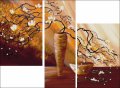 гоблен-триптих "ИКЕБАНА"-Д41;размери/47*34/см.;28цвята;, снимка 1 - Гоблени - 6194338