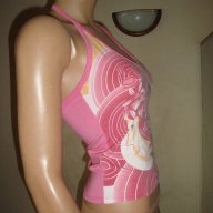 Ефектен розов дамски топ / потник, с гол гръб, дамска блуза / тениска без ръкави,ръкав,дамско бюстие, снимка 4 - Потници - 9015805