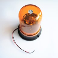 Предупредителна сигнална лампа въртяща оранжева 24V 10W, снимка 1 - Аксесоари и консумативи - 17441317