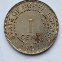 1 Cent State of North Borneo 1921 XF