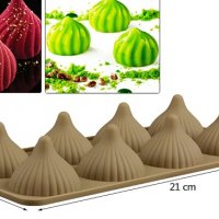 8 купола целувки силиконов молд форма за шоколадови бонбони фондан желе и др, снимка 1 - Форми - 26071204