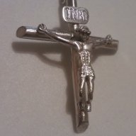 сребърен кръст, снимка 2 - Колиета, медальони, синджири - 13407691