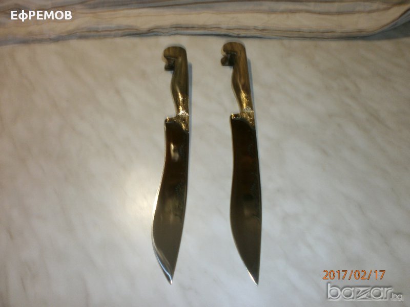 нож кулаклия с дръжка орех, снимка 1