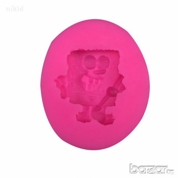 спондж боб Спонджбоб SpongeBob SPONGE мини силиконов молд форма украса декор торта фондан шоколад, снимка 1