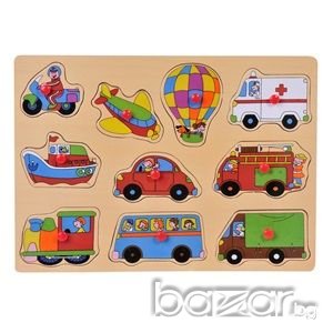 Детски образователен пъзел с превозни средства, снимка 1