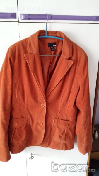 Джинсово сако-оранжево, размер М-Л, снимка 1