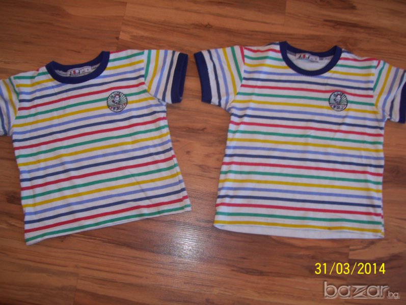 шарени тениски-размер-98-104, снимка 1