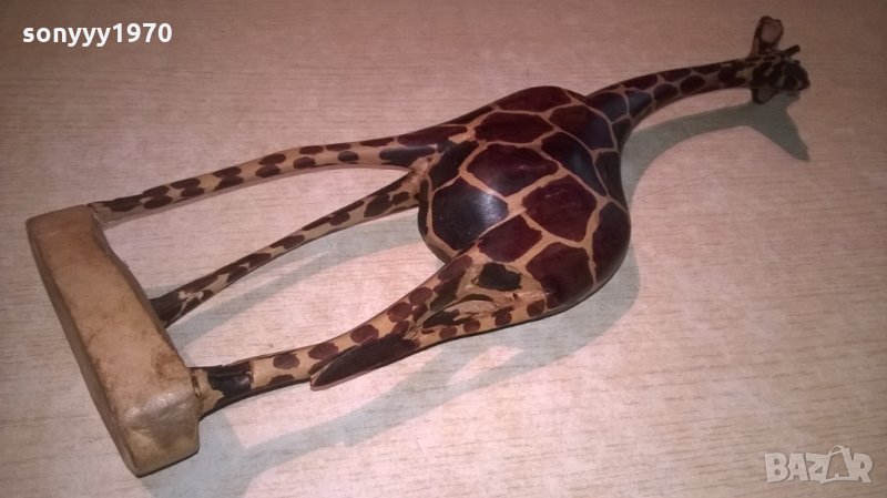 жираф-46х13х8см-дървен-внос швеицария, снимка 1