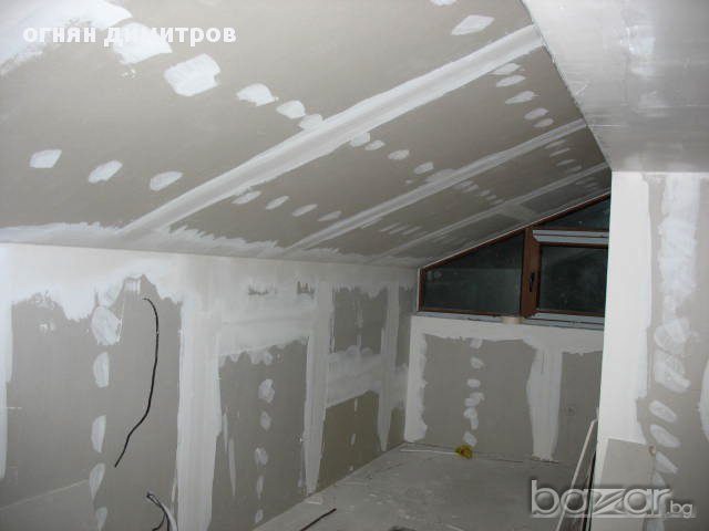 ГИПСОКАРТОН поставяме - предстен, ок. тавани, вата,шпакловка , боядисване , снимка 7 - Ремонти на къщи - 8748457