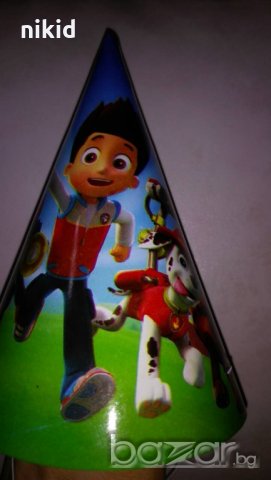  Paw Pes Patrol Пес Патрул картонена  Голяма парти шапки шапка рожден ден, снимка 2 - Други - 20645476