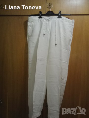 бял ленен панталон