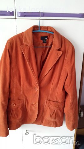 Джинсово сако-оранжево, размер М-Л