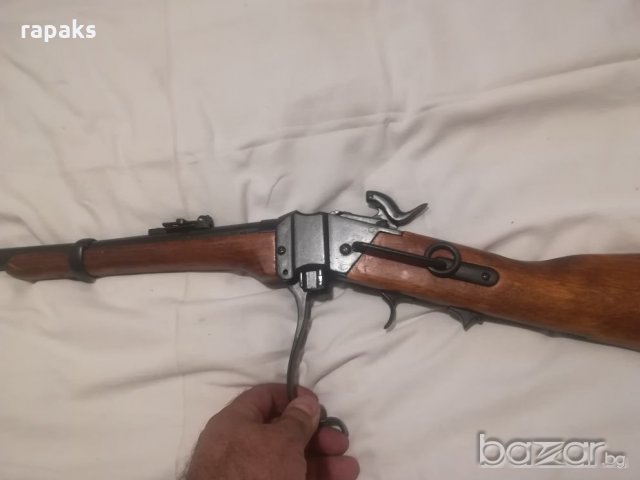 Армейска бойна карабина Sharps 1859, висококачествена РЕПЛИКА на легендарната американска пушка., снимка 5 - Бойно оръжие - 21273475
