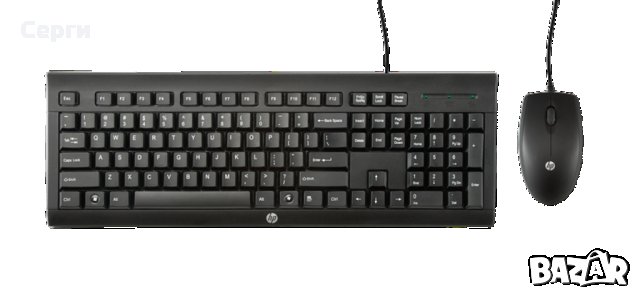 Комплект клавиатура и мишка HP C2500, Регулируема височина, Тихи клавиши, 1 200 dpi оптичен сензор
